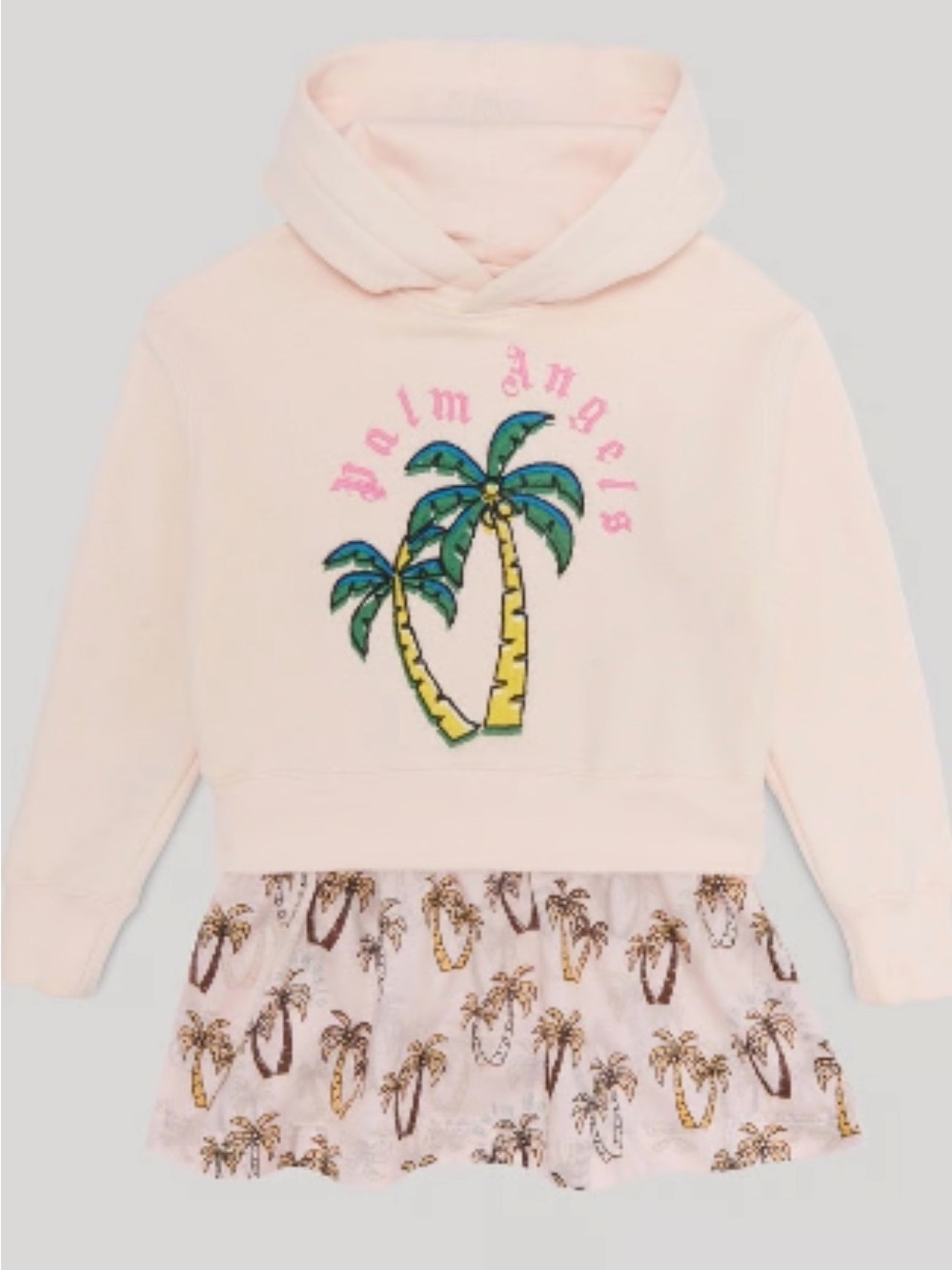 Palm Angels Embroidered Palm Tree Hooded Dress size 4